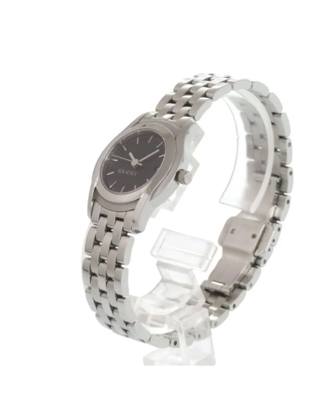 Gucci SS Black Quartz Watch Dial